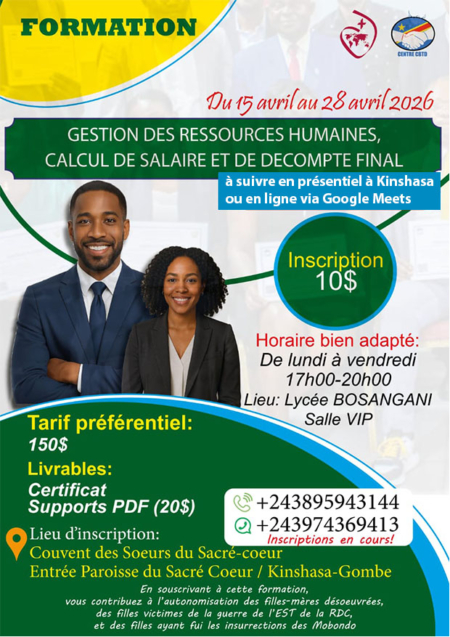 Gestion des Ressources Humaines, Calcul de salaire et décompte final