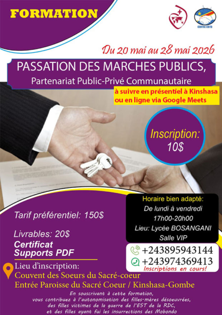 Passation des marchés publics